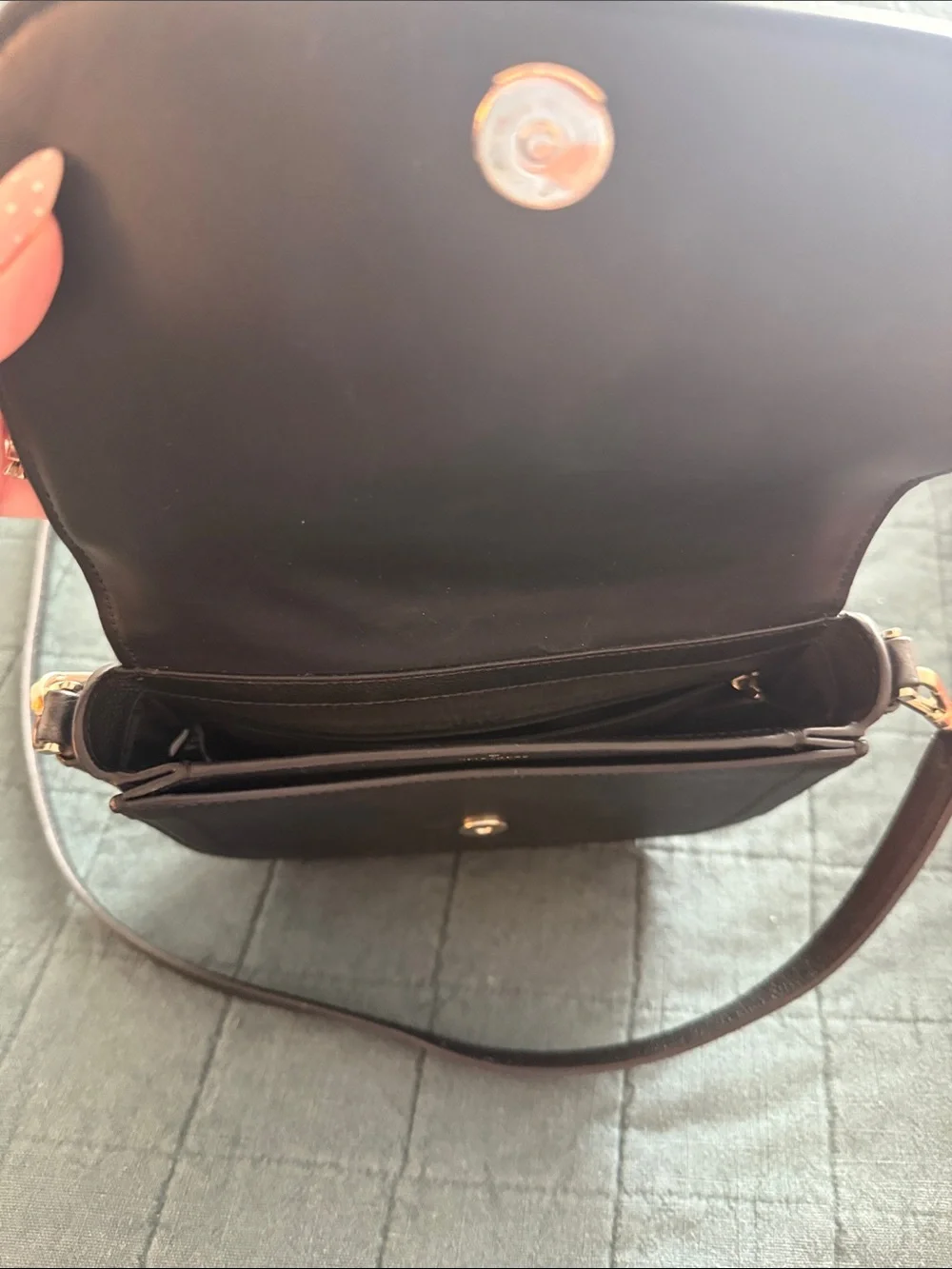 kate spade Brown Pebbled Leather Crossbody with Gold Hardware